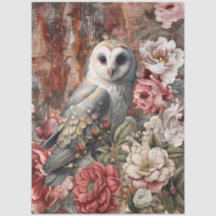 Decoupage Floral Rústico Vitoriano Elegante Antigo