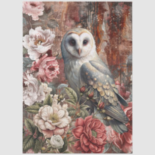 Papel De Seda Decoupage Floral Rústico Vitoriano Elegante Antigo