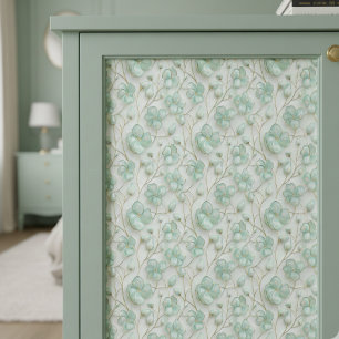 Papel de Seda Decoupage Floral Verde