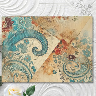 Papel De Seda Decoupage Floral Vintage