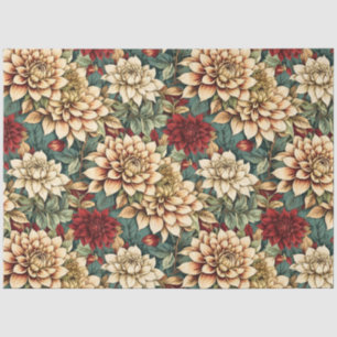 Papel De Seda Decoupage Floral Vintage Elegante Rústico