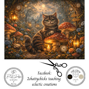 Papel De Seda Decoupage Floresta Encantada Gato