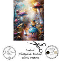 Decoupage Garota Loira Caprichosa & Floresta de Co