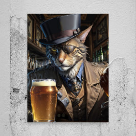 Papel De Seda Decoupage - Gato gangster de um olho com tapa-olho