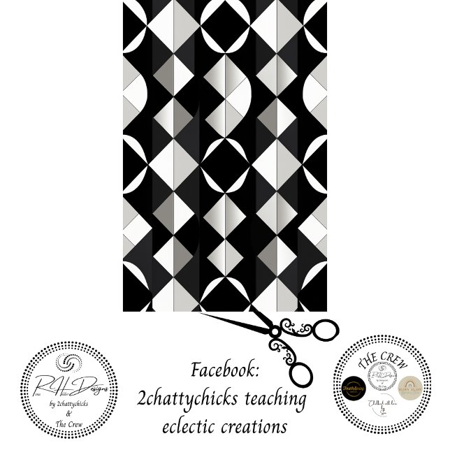 Papel De Seda Decoupage Geometric Diamonds Semicircles Abstract  (Criador carregado)