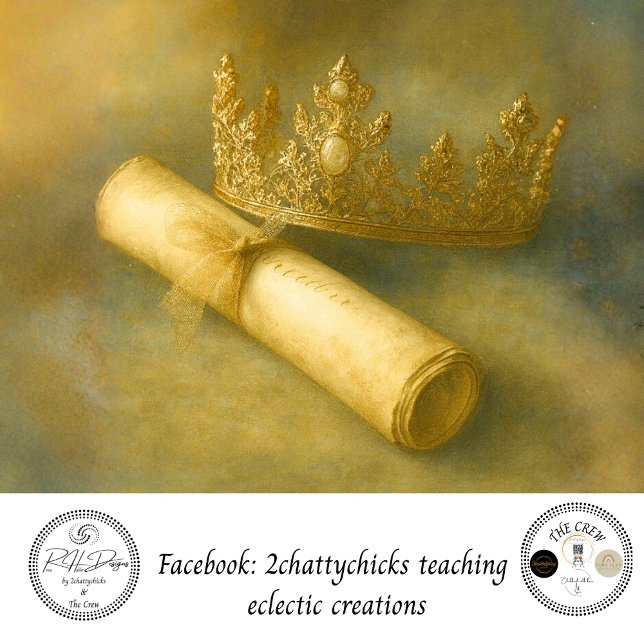 Papel De Seda Decoupage Golden Crown Parchment Scroll (Criador carregado)