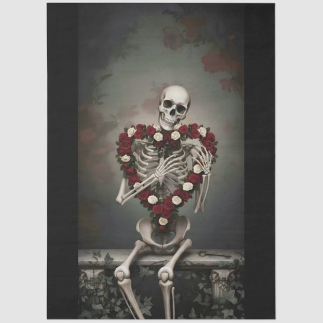 Papel De Seda Decoupage Gothic Rose Queen – Dark Romantic Art  (Frente )