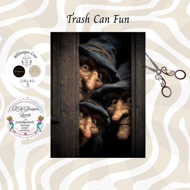 Papel De Seda Decoupage Gothic Witches Peeking Art  (Criador carregado)