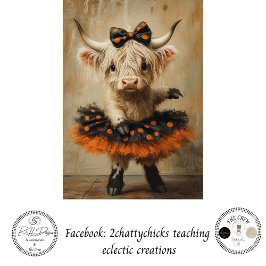 Papel De Seda Decoupage Halloween Highland Ballerina Whimsy 