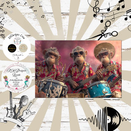 Papel De Seda Decoupage Hawaiian Monkey Fur Feather Funk Band