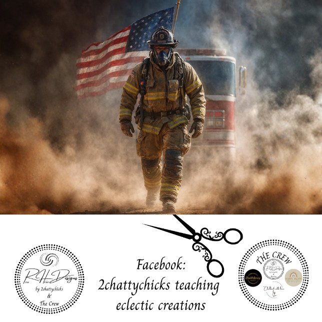 Papel De Seda Decoupage Heroic Firefighter Responder  (Criador carregado)