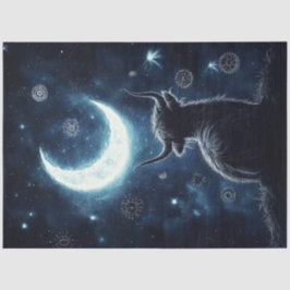 Papel De Seda Decoupage Highland Calf Sitting Hill Starrando Lua