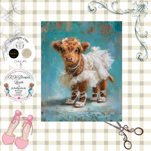 Papel De Seda Decoupage Highland Noiva Bezerro Renda Pérolas