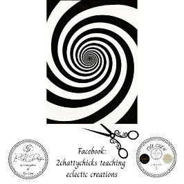 Papel De Seda Decoupage Ilusão Óptica Espiral Preto e Branco