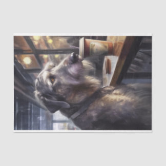 Papel De Seda Decoupage Irish Wolfhound em Café