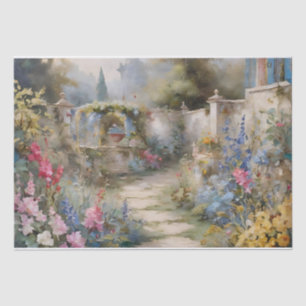 Papel De Seda Decoupage Jardim Encantado