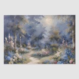 Papel De Seda Decoupage Jardim Encantado pelo Luar