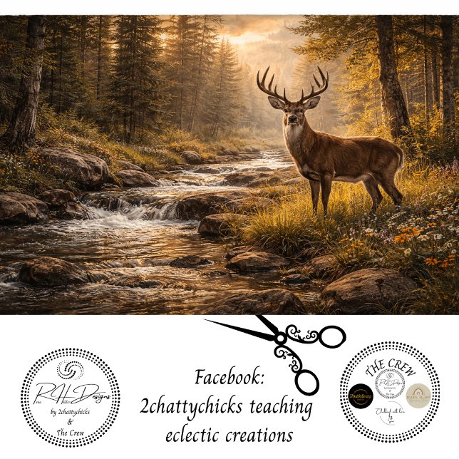 Papel De Seda Decoupage Majestic Wildlife Deer Standing Field (Criador carregado)