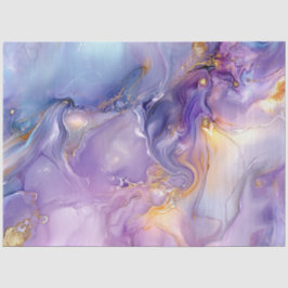 Papel De Seda Decoupage Marble Faux Finalizar Azul Roxo Dourado