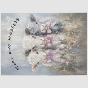 Papel De Seda Decoupage Mini Moo Master Calves