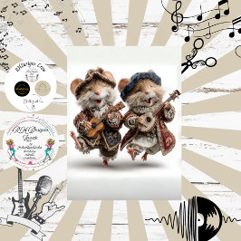 Papel De Seda Decoupage Minstrel Mice Fur Feather Funk Band