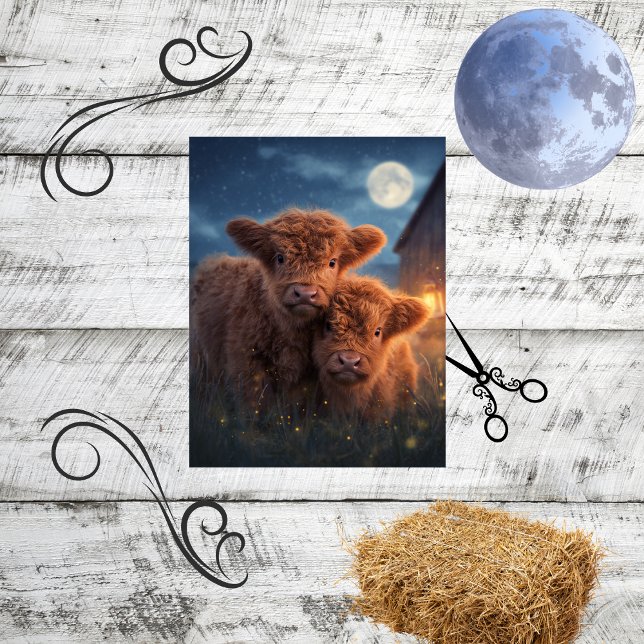 Papel De Seda Decoupage Moonlion Night Highland Mãe e Bebê (Criador carregado)