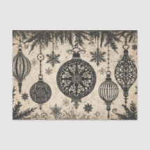 Papel de Seda Decoupage Natal Gótico