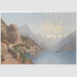 Papel De Seda Decoupage Natureza da Paisagem dos Alpes Italianos