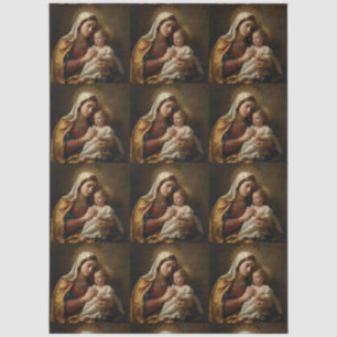 Papel de seda decoupage Nossa Senhora e Jesus
