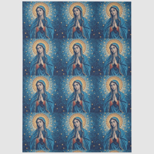 Papel de seda Decoupage Nossa Senhora Rosa (Frente )