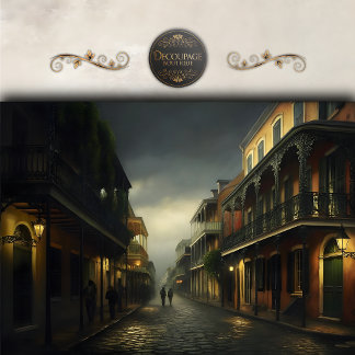 Papel De Seda Decoupage Noturno do French Quarter Temperamental