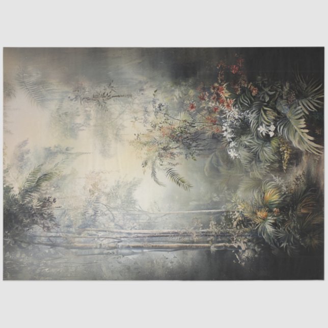 Papel De Seda Decoupage Oasis Hidden Garden Hawaii (Frente )