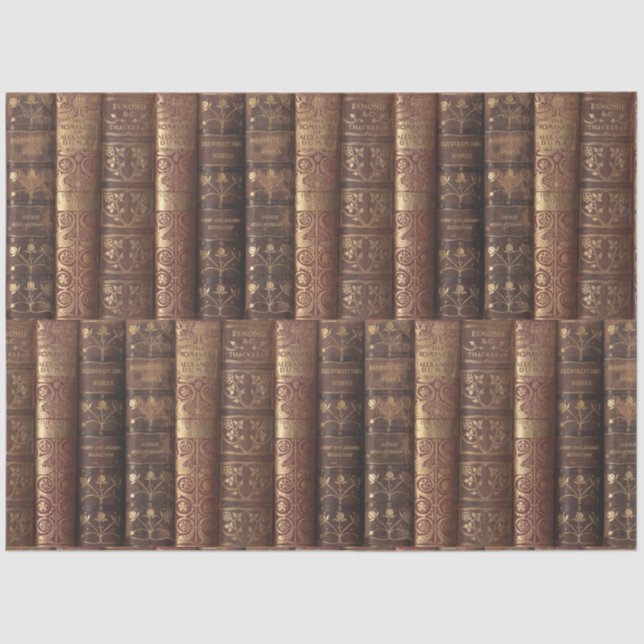 Papel De Seda Decoupage Old Book Spines (Heraldic) (Frente )