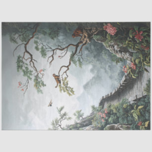 Papel De Seda Decoupage Oriental Landscape Wallpaper Design