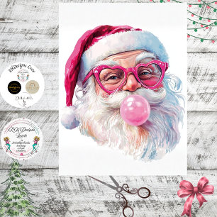 Papel De Seda Decoupage Papai Noel Férias Sassy Soprar Bubblegum