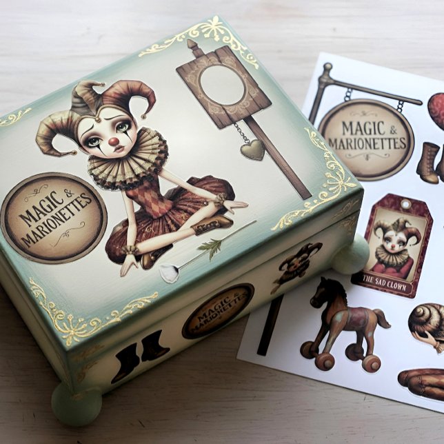 Papel De Seda Decoupage Paper Melancholic Clown  (Criador carregado)