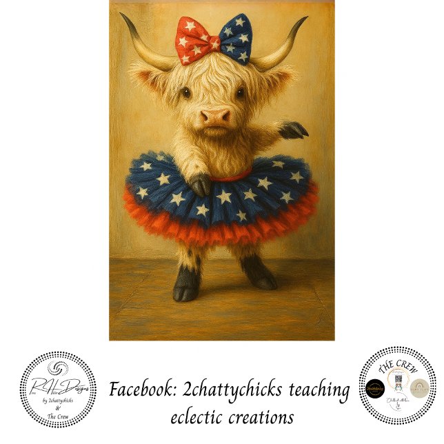 Papel De Seda Decoupage Patriotic Highland Ballerina Tutu  (Criador carregado)