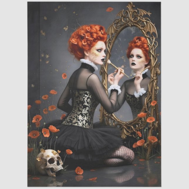 Papel De Seda Decoupage Poetic Gothic Motifs  (Frente )