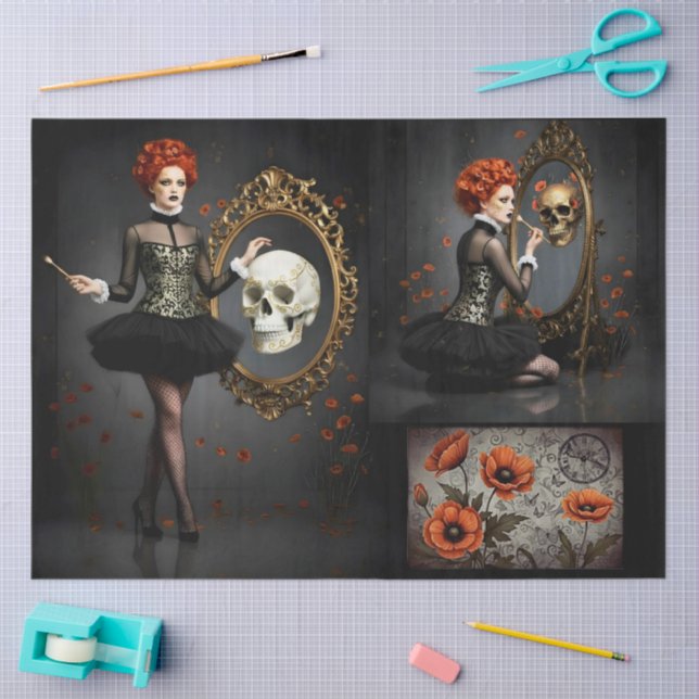 Papel De Seda Decoupage Poetic Gothic Motifs  (Arte )