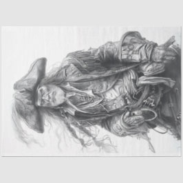 Papel De Seda Decoupage Preta Pirata