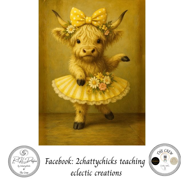 Papel De Seda Decoupage Primavera Highland Tutu Amarelo Páscoa (Criador carregado)