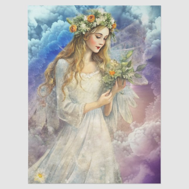 Papel De Seda Decoupage Princesa Celestial Encantada Etérea (Frente )