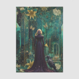 Papel De Seda Decoupage Rainha da Floresta Fantasia Sonhos Esmer