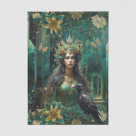 Papel De Seda Decoupage Rainha da Floresta Fantasia Sonhos Esmer
