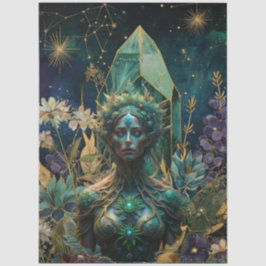 Papel De Seda Decoupage Rainha da Floresta Fantasia Sonhos Esmer