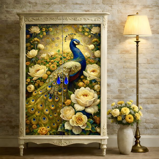 Papel De Seda Decoupage Real Plumage (Royal Plumage Decoupage Tissue Paper Mockup)