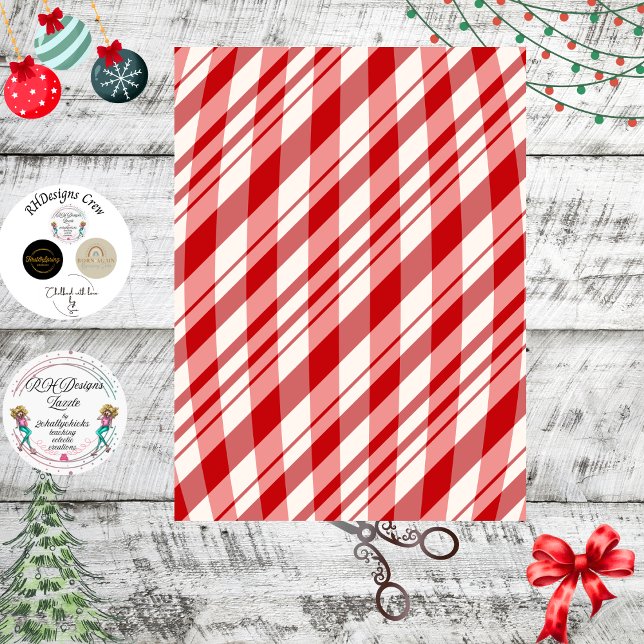 Papel De Seda Decoupage Red White Peppermint Background (Criador carregado)