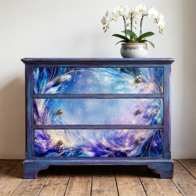 Papel De Seda Decoupage Redemoinho de Pena Frost Stardust Dourad (Criador carregado)