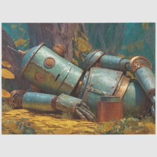 Papel De Seda Decoupage Robótica Humanoide