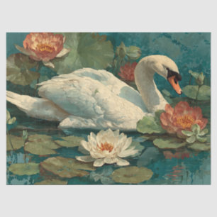 Papel De Seda Decoupage Romântica da Elegância Romântica "Lago S
